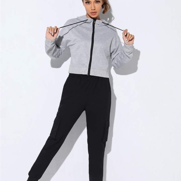 4/15$ Athletic zip hoodie Heathered grey - Picture 5 of 5